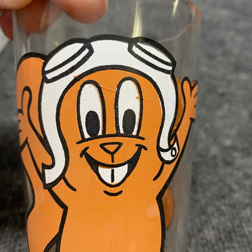 Vintage Pepsi Collector Series Rocky the Flying Squirrel Glass 1970s Pat Ward